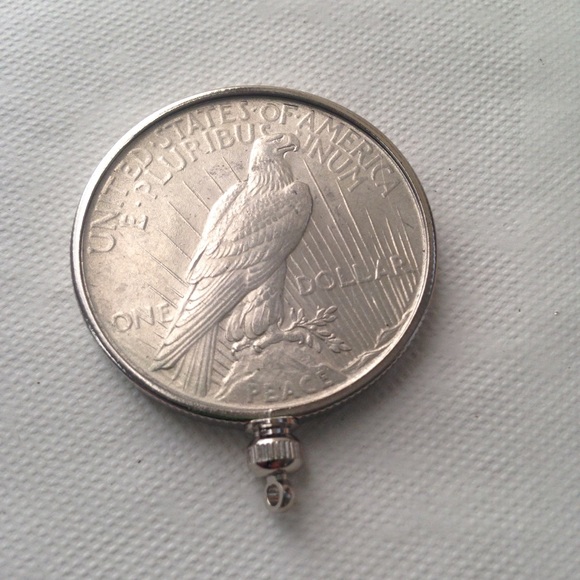 Antique 1923 Silver Dollar Coin, 18in 925 Chain - Picture 5 of 8